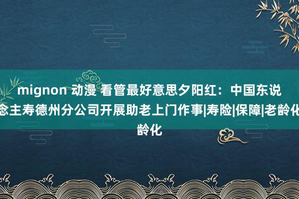 mignon 动漫 看管最好意思夕阳红：中国东说念主寿德州分公司开展助老上门作事|寿险|保障|老龄化