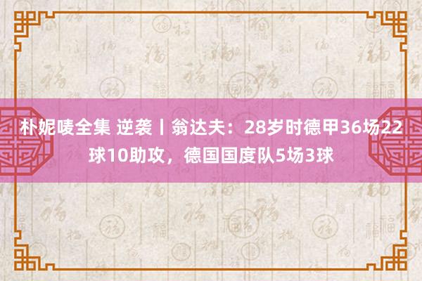 朴妮唛全集 逆袭丨翁达夫：28岁时德甲36场22球10助攻，德国国度队5场3球